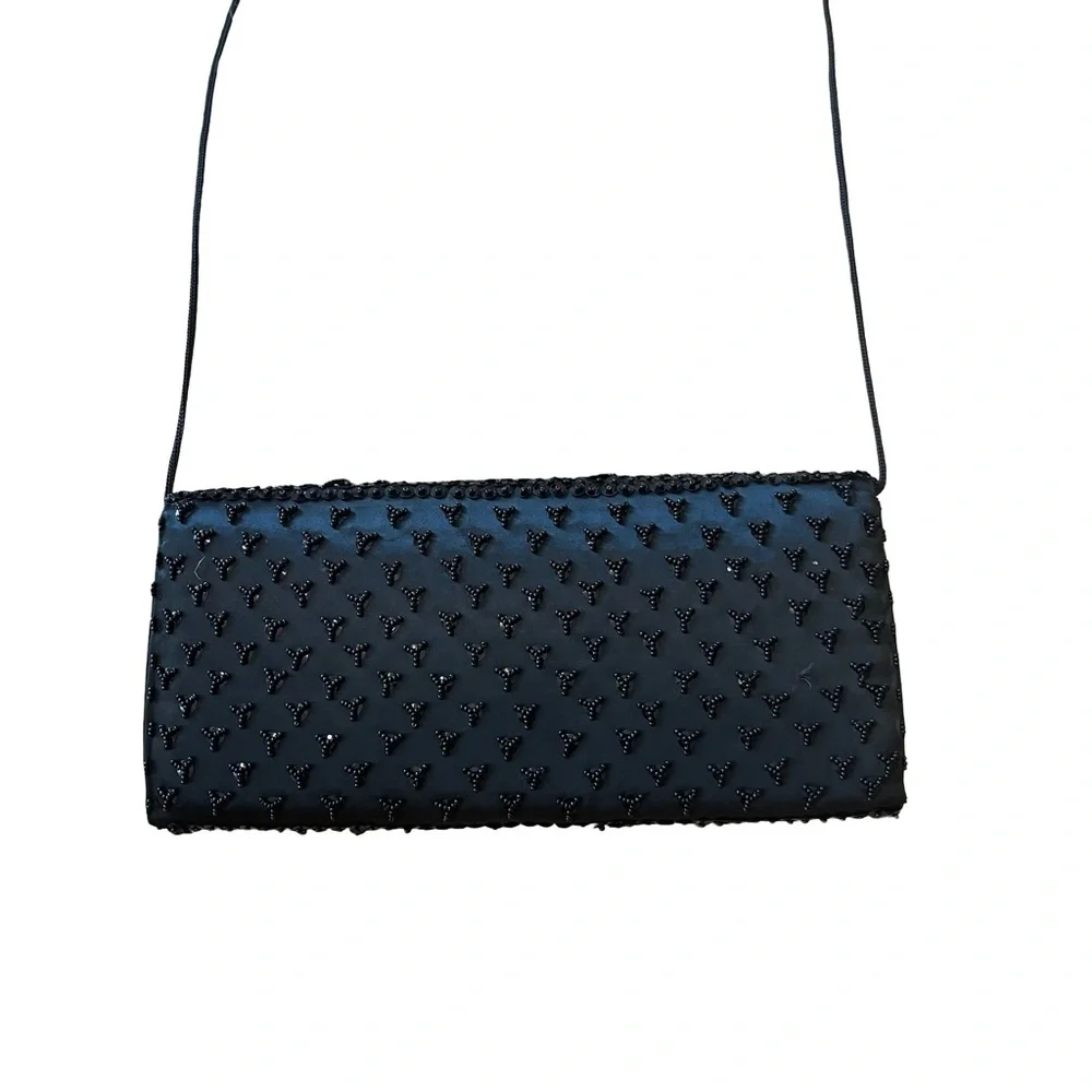 Vintage Beaded Clutch Crossbody Purse